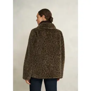 Hobbs London Dania Leopard Faux Fur Coat